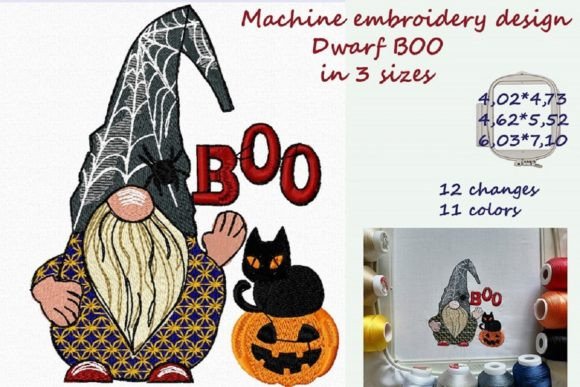 Dwarf Boo: A Whimsical Embroidery Gem for Handmade Gifts