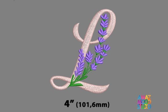 Reviewing Letter L Floral Lavender Monogram for Merch