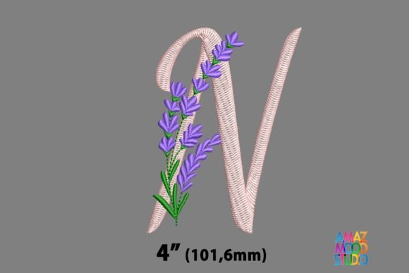 Reviewing the Letter N Floral Lavender Monogram