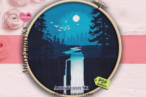 Reviewing the Waterfall Cross Stitch Pattern PDF for Apparel