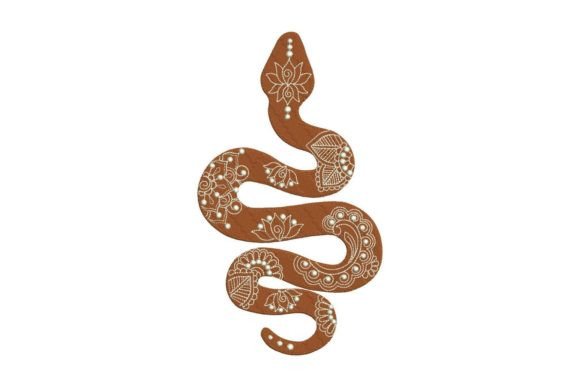 Snake in Mehendi Style: A Boho Embroidery Review