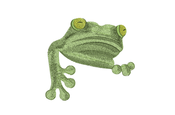 Tree Frog: A Charming Embroidery Design for Handmade Gifts